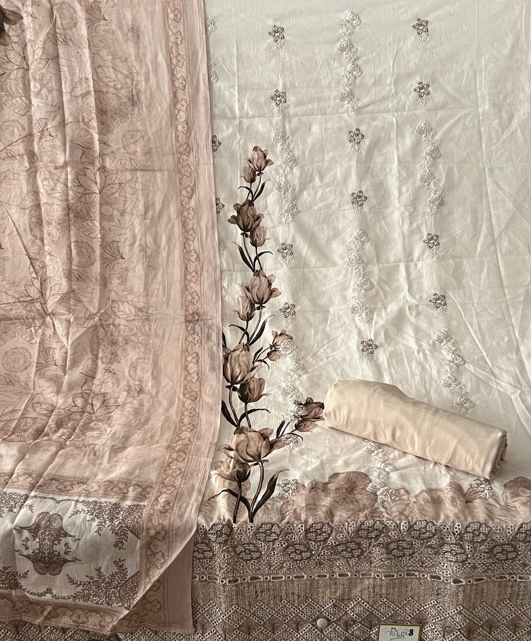 DESIGNER UNSTITCHED COTTON DRESS MATERIAL - BTB08