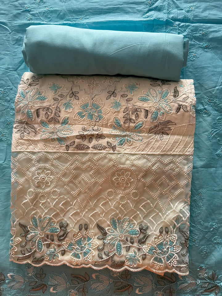 DESIGNER UNSTITCHED COTTON DRESS MATERIAL - BTB02