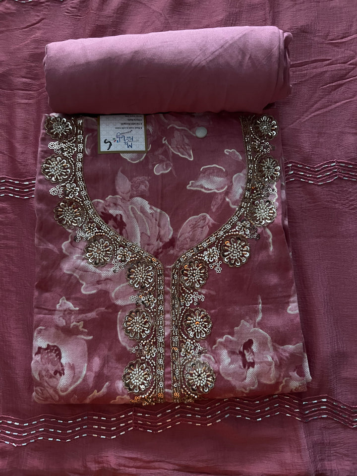 DESIGNER UNSTITCHED COTTON DRESS MATERIAL - BTB05