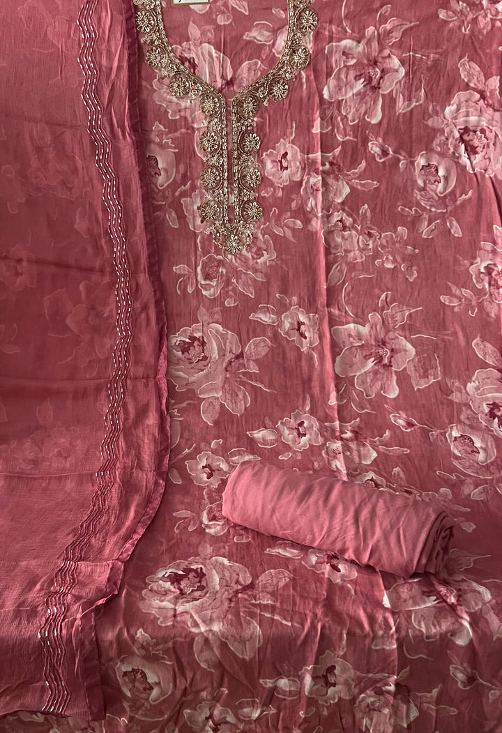 DESIGNER UNSTITCHED COTTON DRESS MATERIAL - BTB05