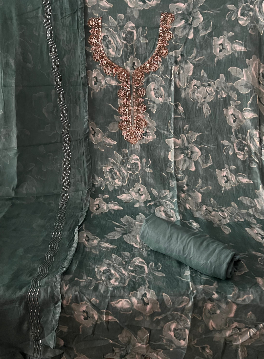 DESIGNER UNSTITCHED COTTON DRESS MATERIAL - BTB05