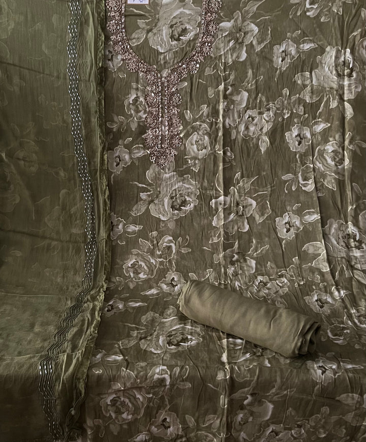 DESIGNER UNSTITCHED COTTON DRESS MATERIAL - BTB05