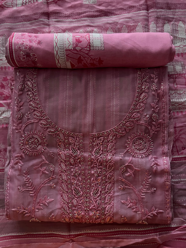 DESIGNER UNSTITCHED COTTON DRESS MATERIAL - BTB07