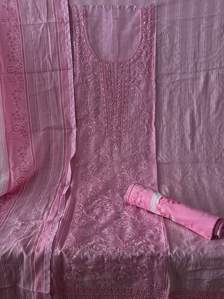 DESIGNER UNSTITCHED COTTON DRESS MATERIAL - BTB07