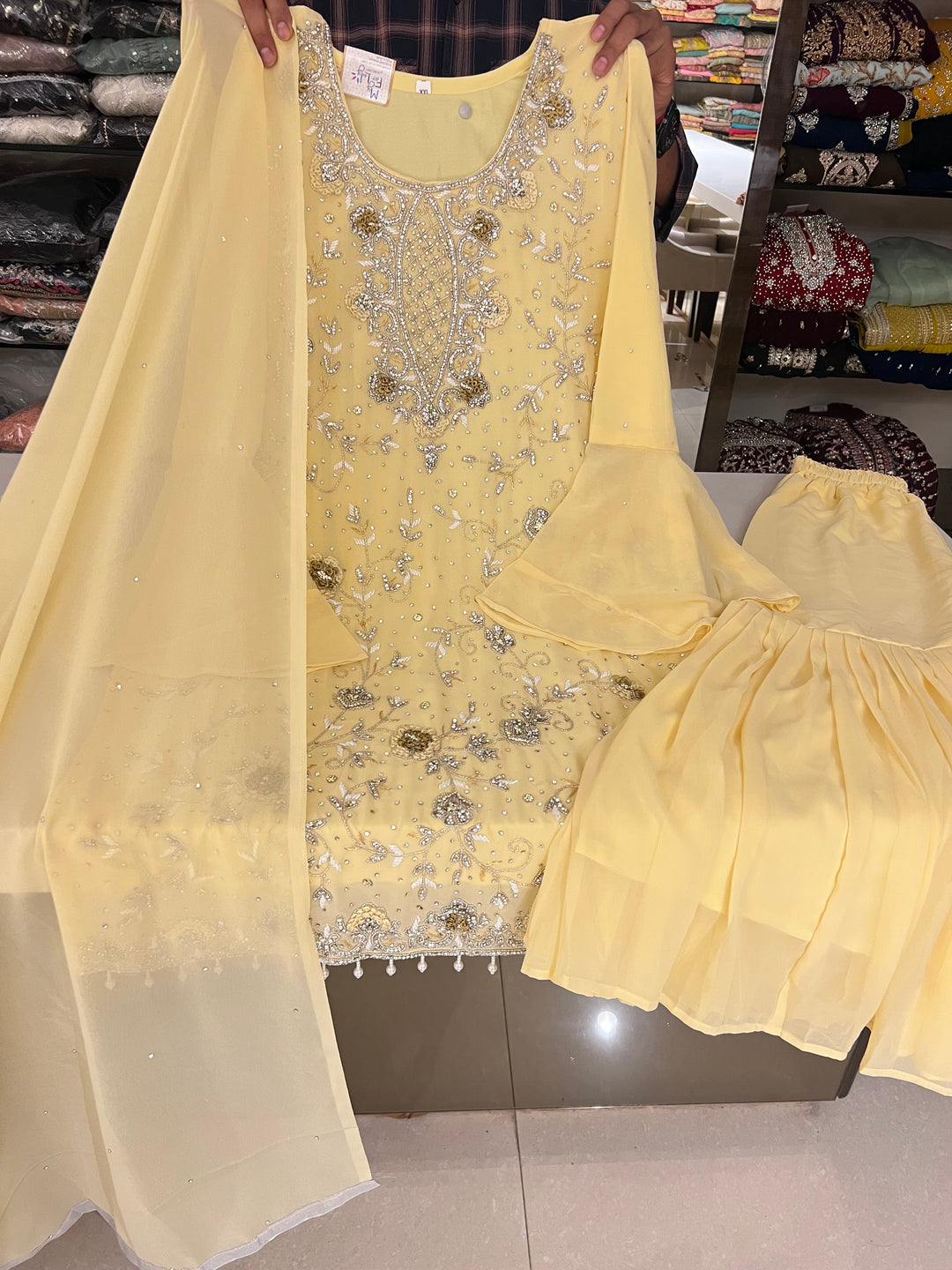 Georgette Light Yellow