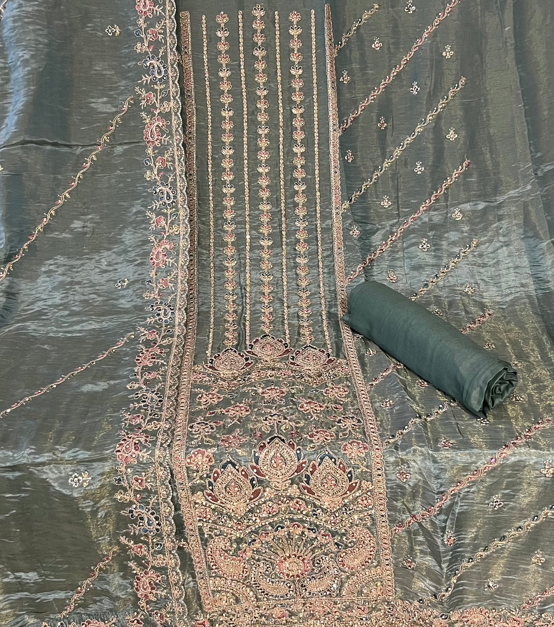 DESIGNER UNSTITCHED DRESS MATERIAL - BTMF07