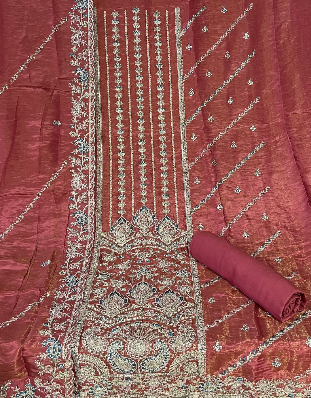 DESIGNER UNSTITCHED DRESS MATERIAL - BTMF07