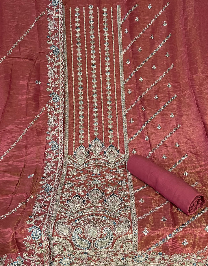 DESIGNER UNSTITCHED DRESS MATERIAL - BTMF07