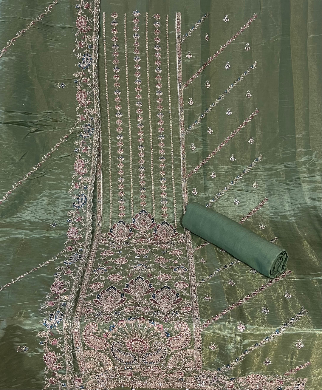 DESIGNER UNSTITCHED DRESS MATERIAL - BTMF07
