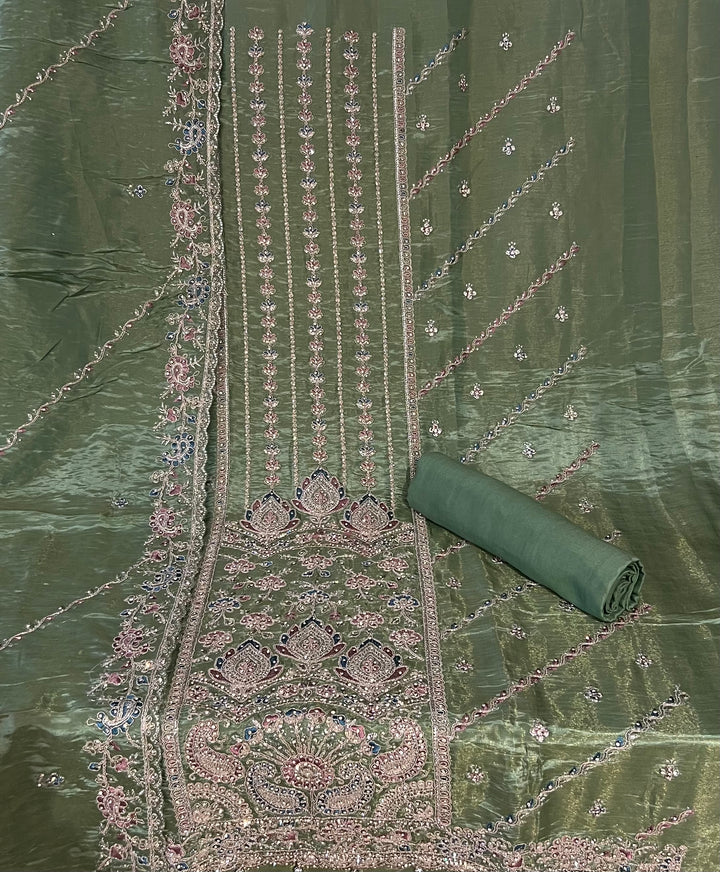 DESIGNER UNSTITCHED DRESS MATERIAL - BTMF07