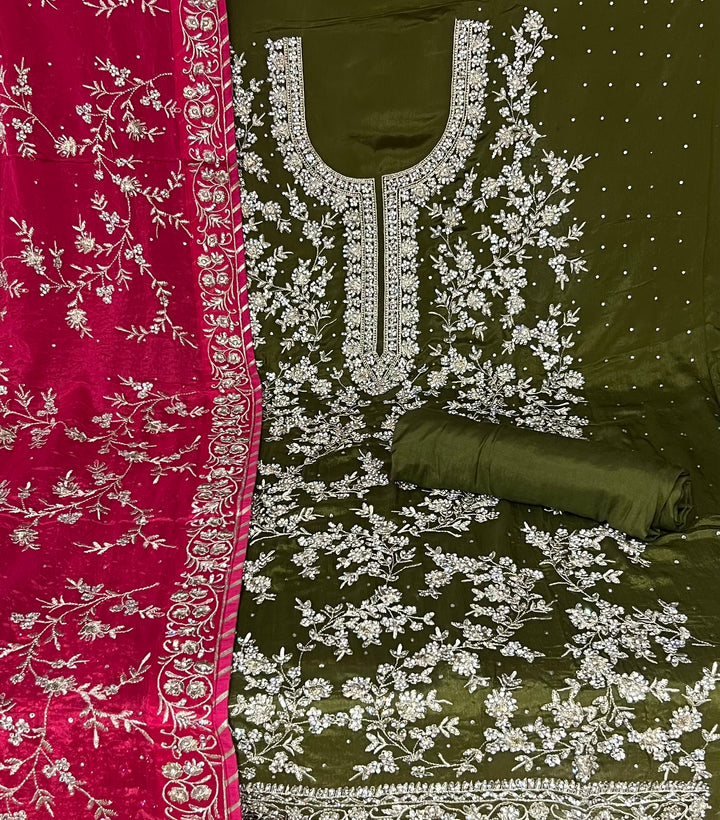 DESIGNER UNSTITCHED DRESS MATERIAL - BTMF14