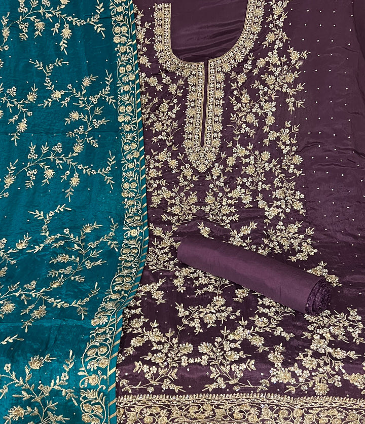 DESIGNER UNSTITCHED DRESS MATERIAL - BTMF14