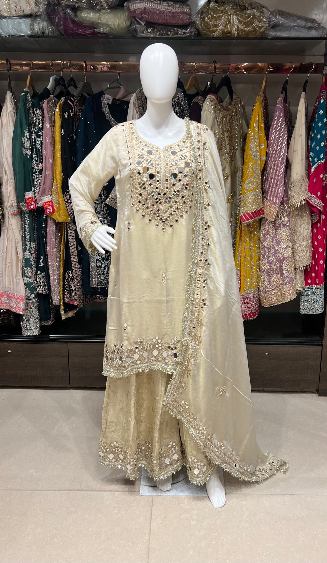 WORK DESIGNER MIRROR WORK SUIT - IKFD02