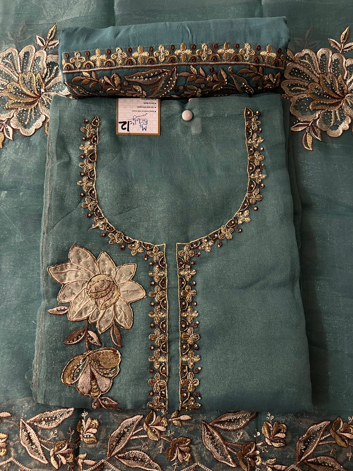 DESIGNER UNSTITCHED DRESS MATERIAL - BTMF12