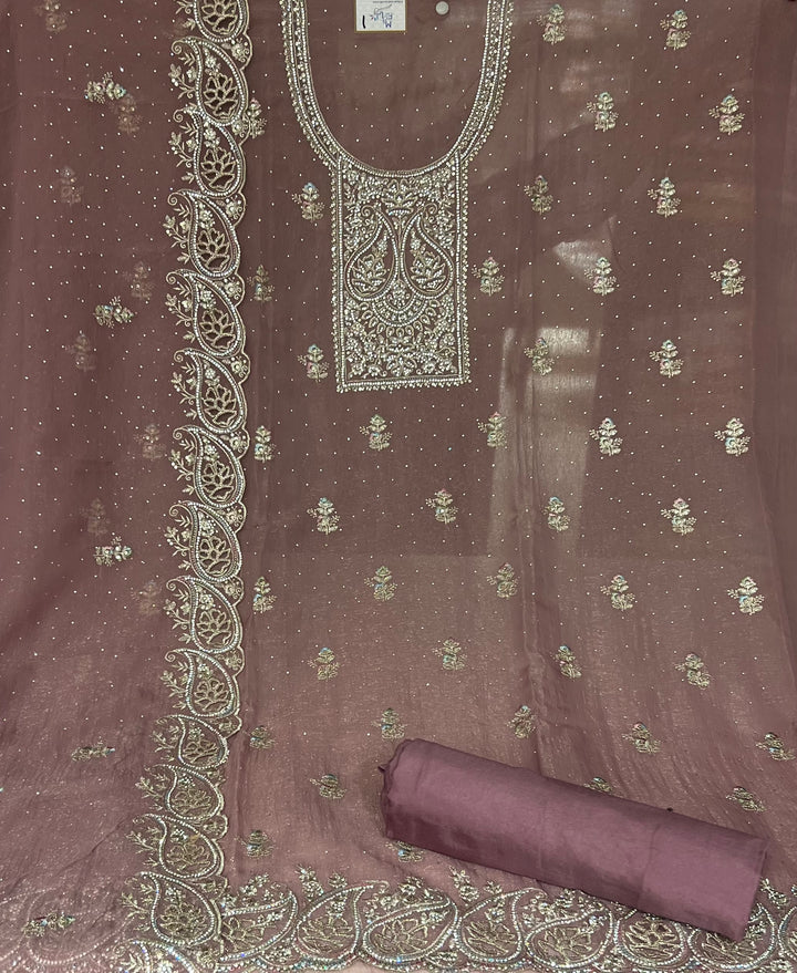 DESIGNER UNSTITCHED DRESS MATERIAL - BTMF01