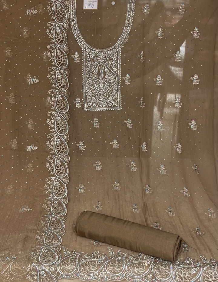 DESIGNER UNSTITCHED DRESS MATERIAL - BTMF01