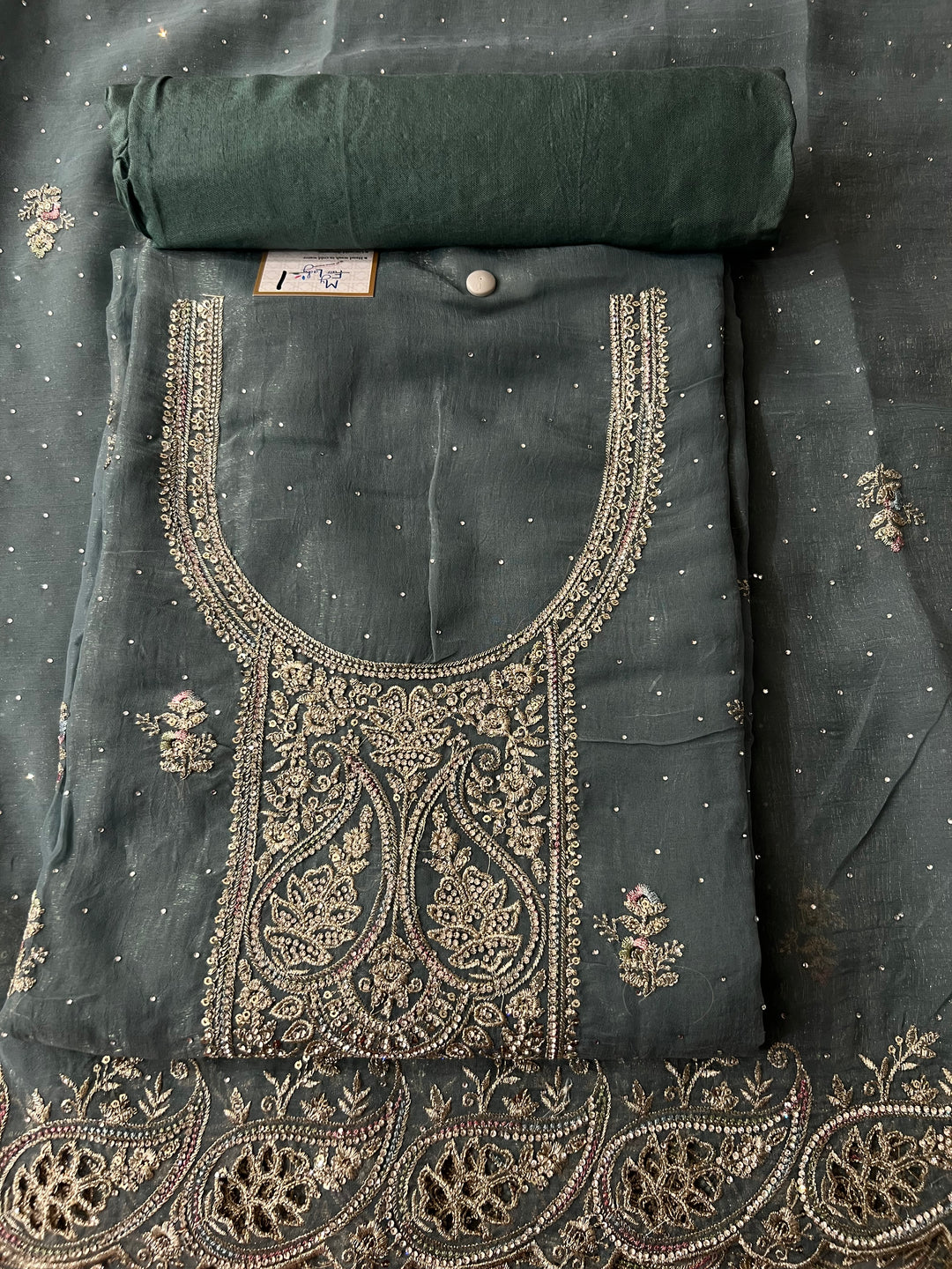 DESIGNER UNSTITCHED DRESS MATERIAL - BTMF01