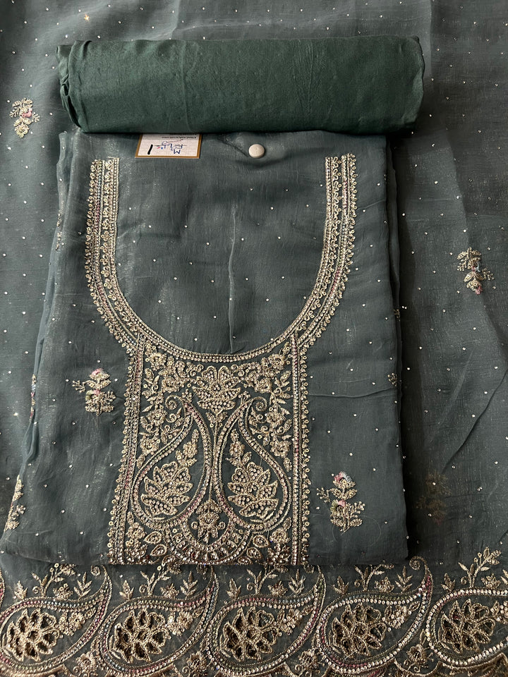 DESIGNER UNSTITCHED DRESS MATERIAL - BTMF01