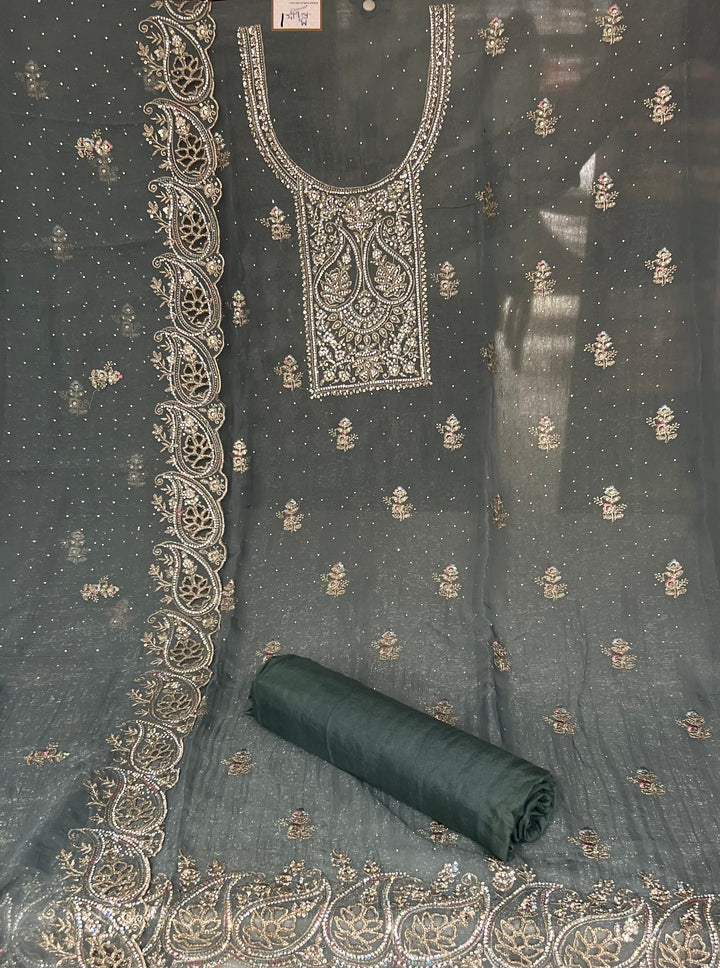 DESIGNER UNSTITCHED DRESS MATERIAL - BTMF01