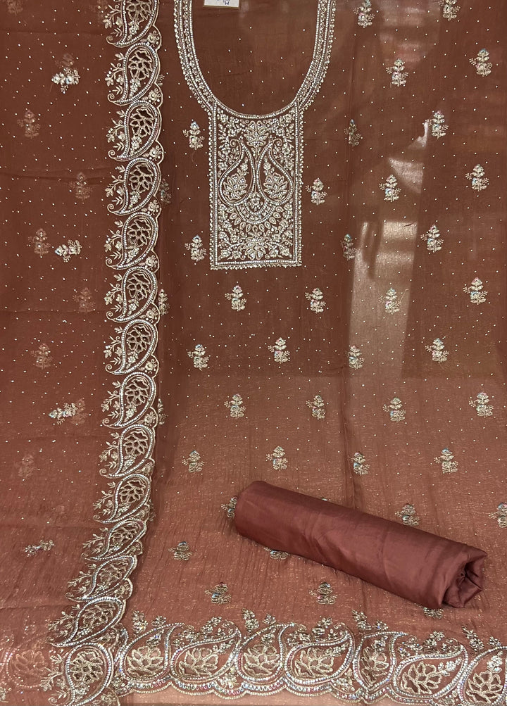 DESIGNER UNSTITCHED DRESS MATERIAL - BTMF01