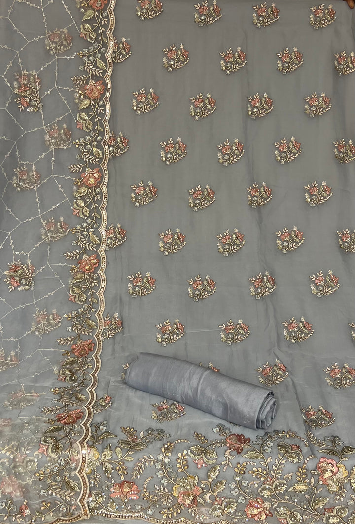 DESIGNER UNSTITCHED DRESS MATERIAL - BTMF04
