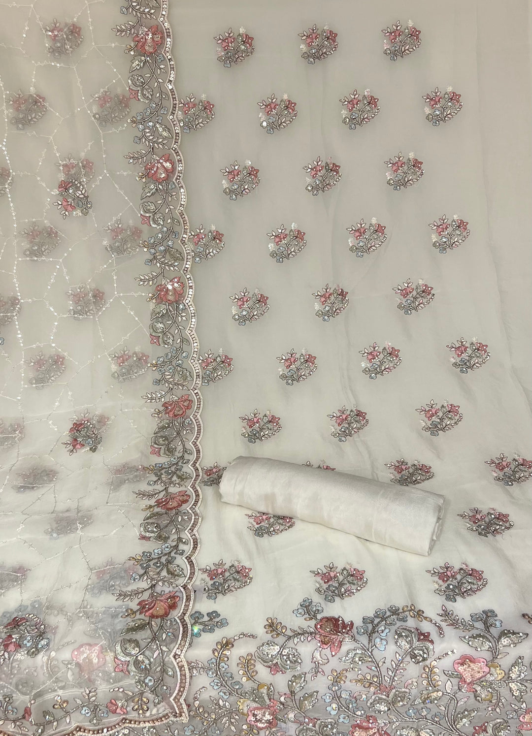 DESIGNER UNSTITCHED DRESS MATERIAL - BTMF04