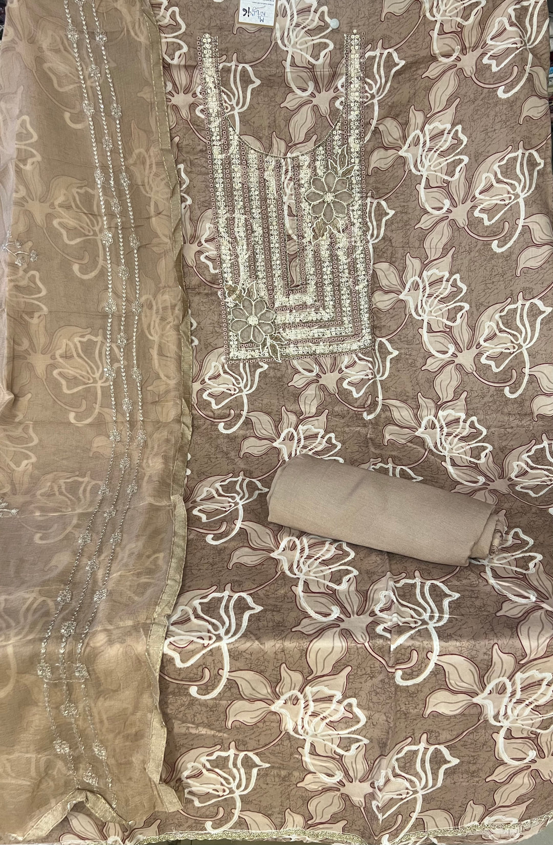 KUSHI DESIGNER UNSTITCHED DRESS MATERIAL-IKNF16