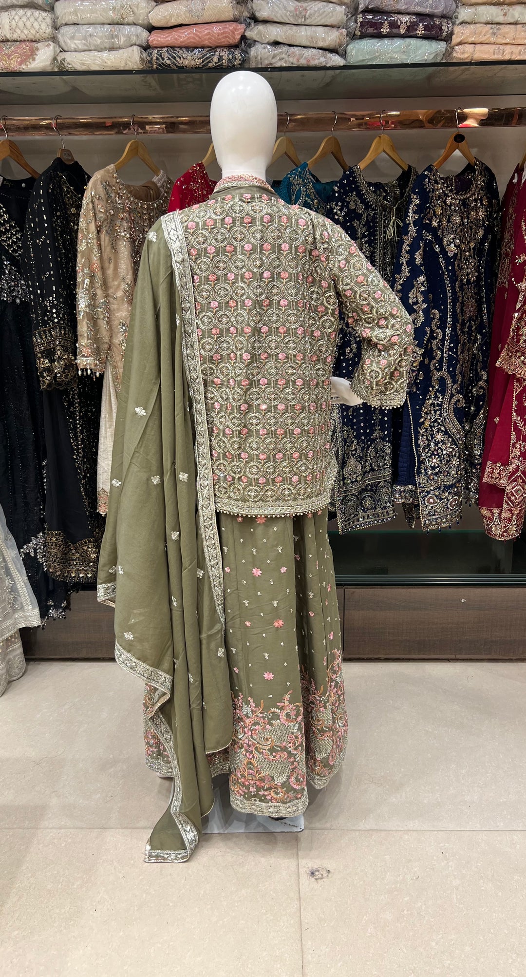 ZARI WORK DESIGNER SUIT - MZEJ11