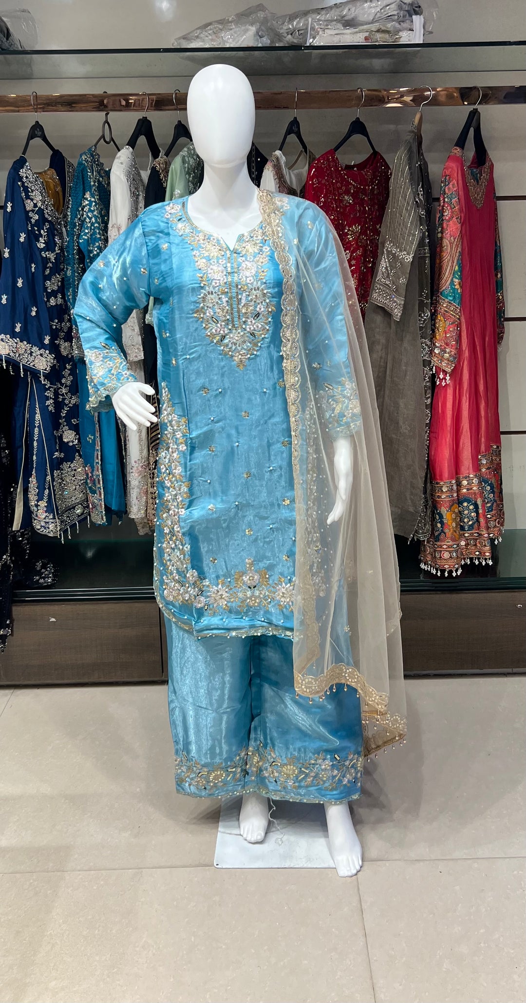 SEQUENCE AND THREAD WORK DESIGNER SUIT (3XL) - IKFC01