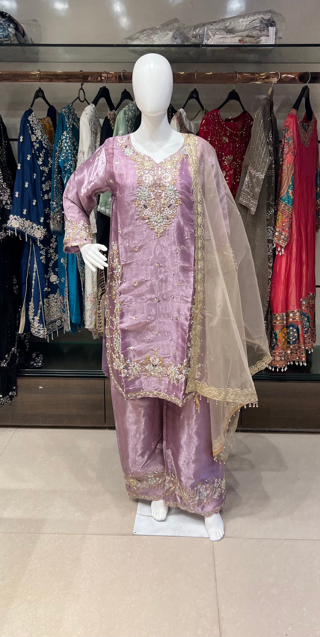 SEQUENCE AND THREAD WORK DESIGNER SUIT (3XL) - IKFC01