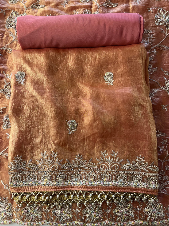 EMBROIDERY STONE WORK DESIGNER SUIT - MZEJ05