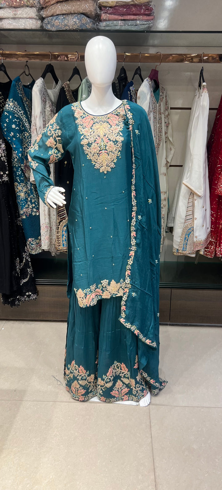 EMBRIDORY WORK DESIGNER SUIT - BTZA09