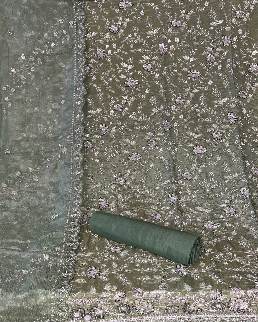 DESIGNER UNSTITCHED DRESS MATERIAL - IKEJ36