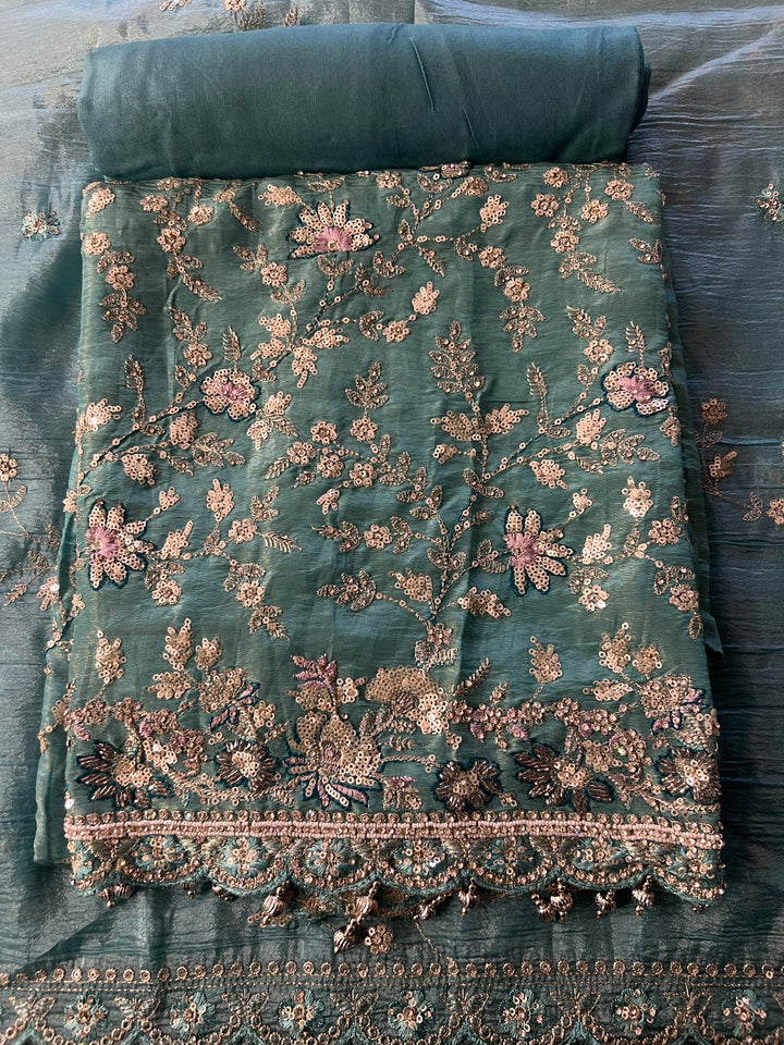 DESIGNER UNSTITCHED DRESS MATERIAL - IKEJ36