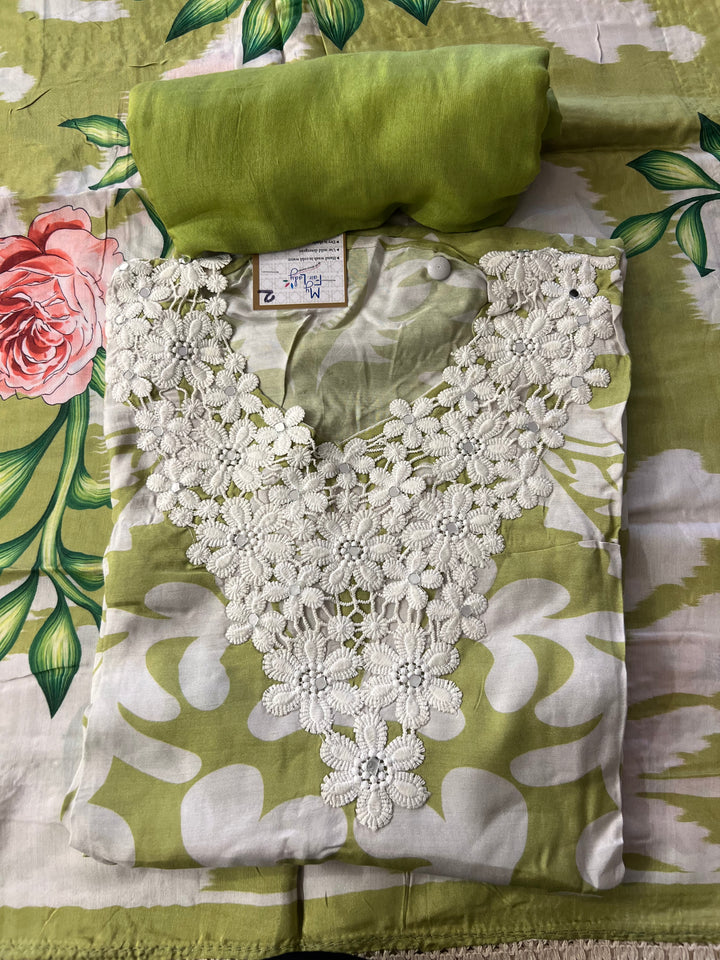 SOFT PURE MUSLEEN DRESS METERIAL - IKFDK02