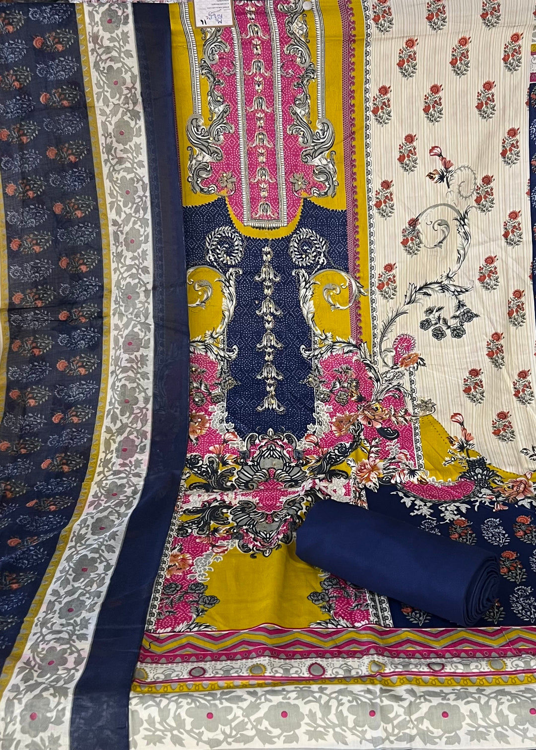 KUSHI DESIGNER UNSTITCHED DRESS MATERIAL-IKLB016