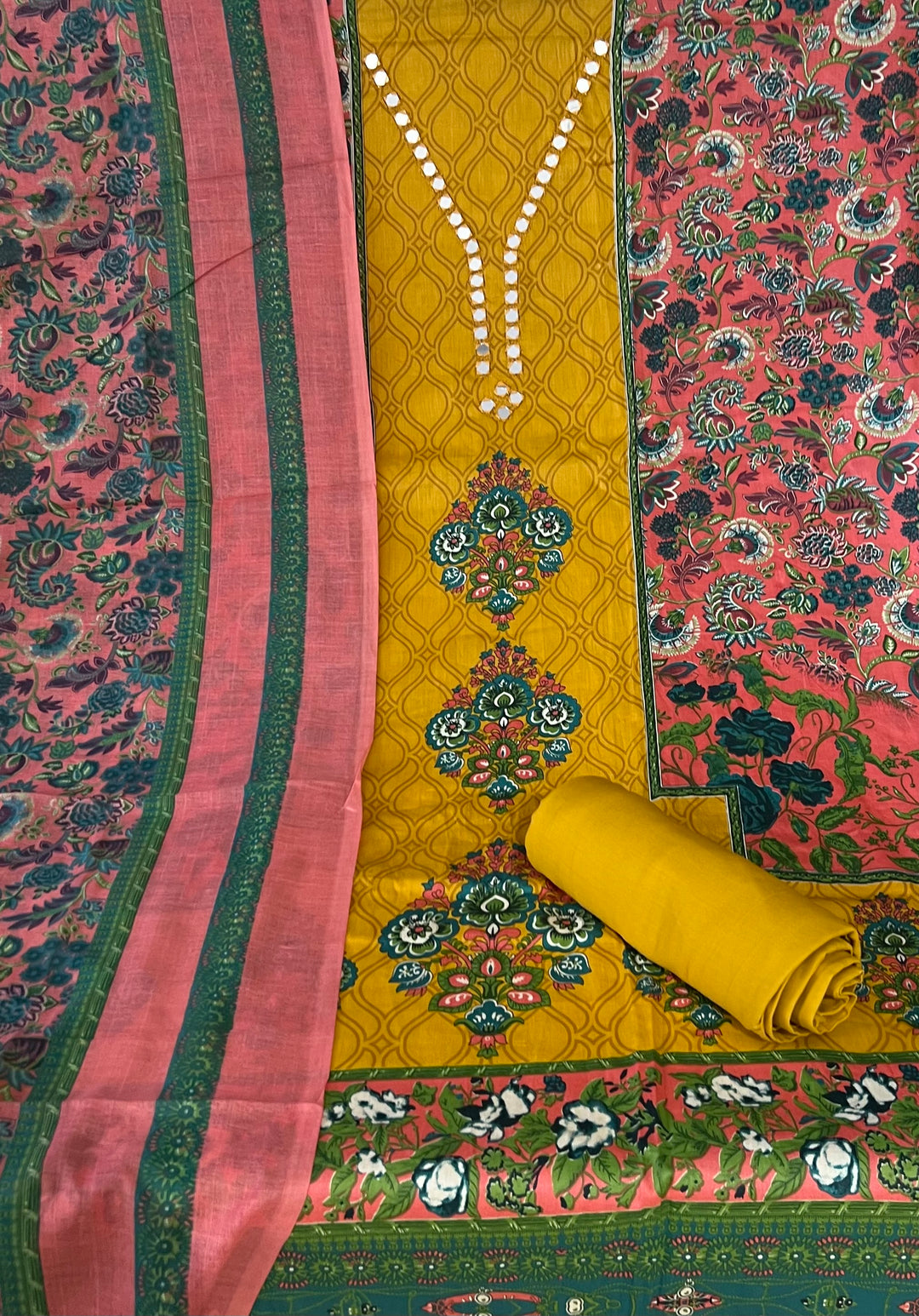 KUSHI DESIGNER UNSTITCHED DRESS MATERIAL-IKDL16