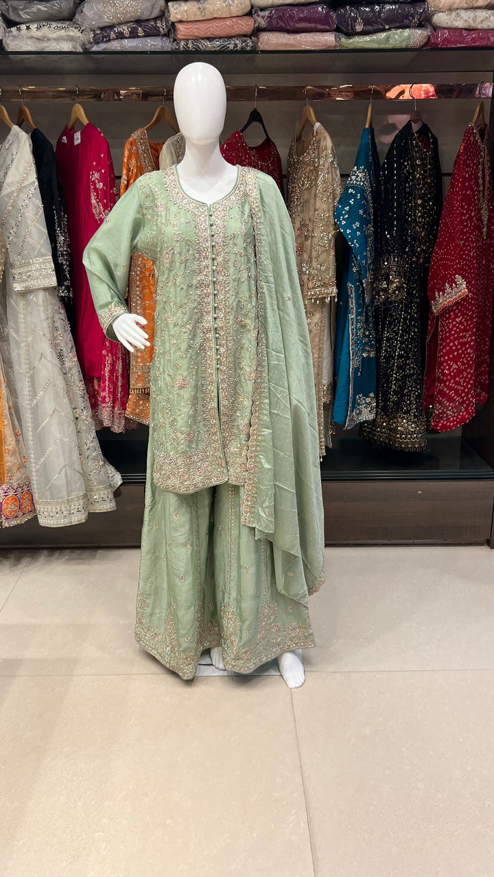 HAND WORK DESIGNER SUIT - MZS02
