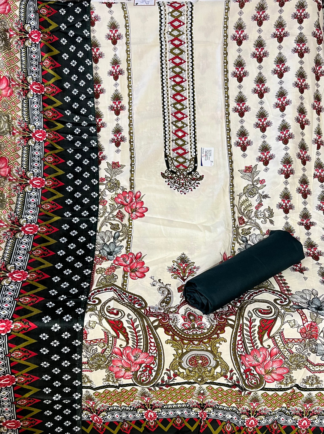 KUSHI DESIGNER UNSTITCHED DRESS MATERIAL-IKLB06