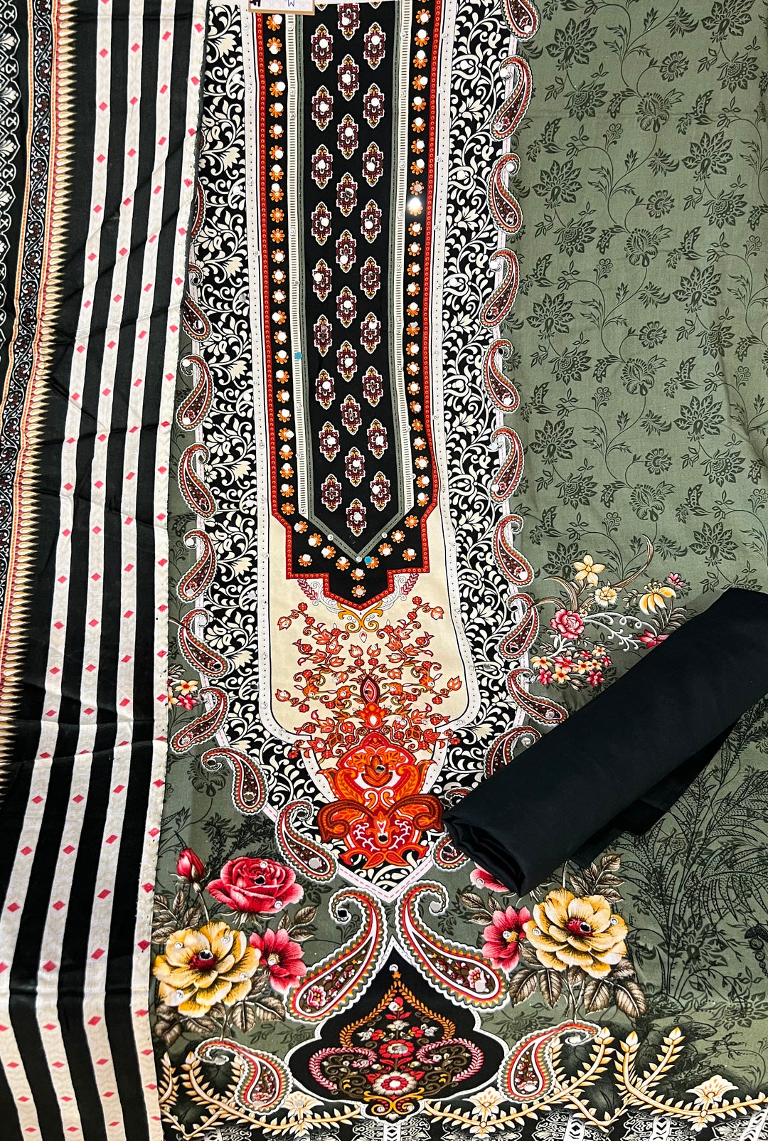 KUSHI DESIGNER UNSTITCHED DRESS MATERIAL-IKLB06