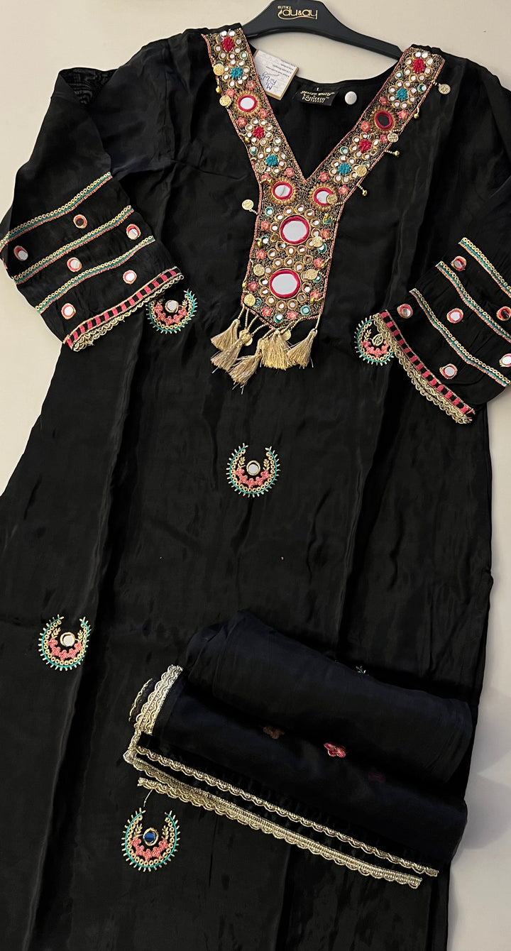 EMBROIDERI AND PRINTED WORK DESIGNER SUIT - MDFY27