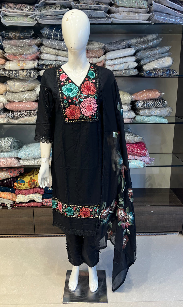 KARACHI DESIGNER SUIT(PLUS SIZE 3XLCOTTON)-IKKRA03/