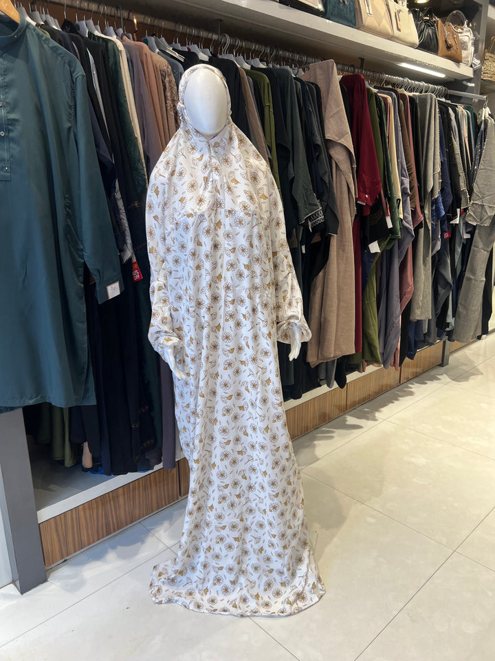 AYESHA PRAYER DRESS SOFT REYON PRINT EHRAAM NEW COLOURS (FULL LENGTH)BJ011