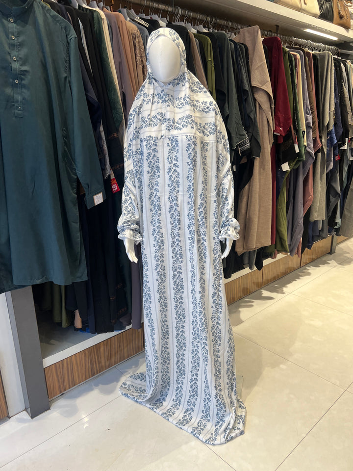 AYESHA PRAYER DRESS SOFT REYON PRINT EHRAAM NEW COLOURS (FULL LENGTH)BJ011