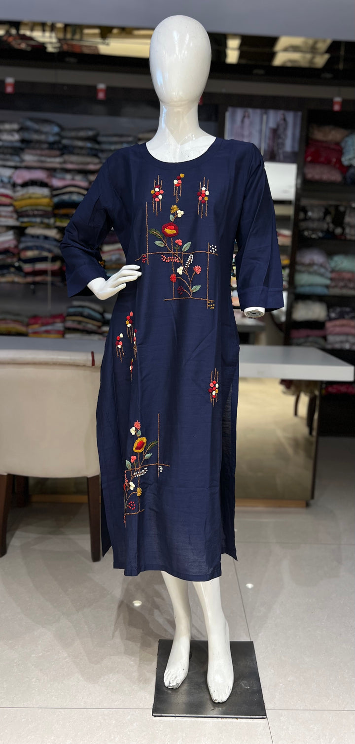 blue emd kurti-kt110