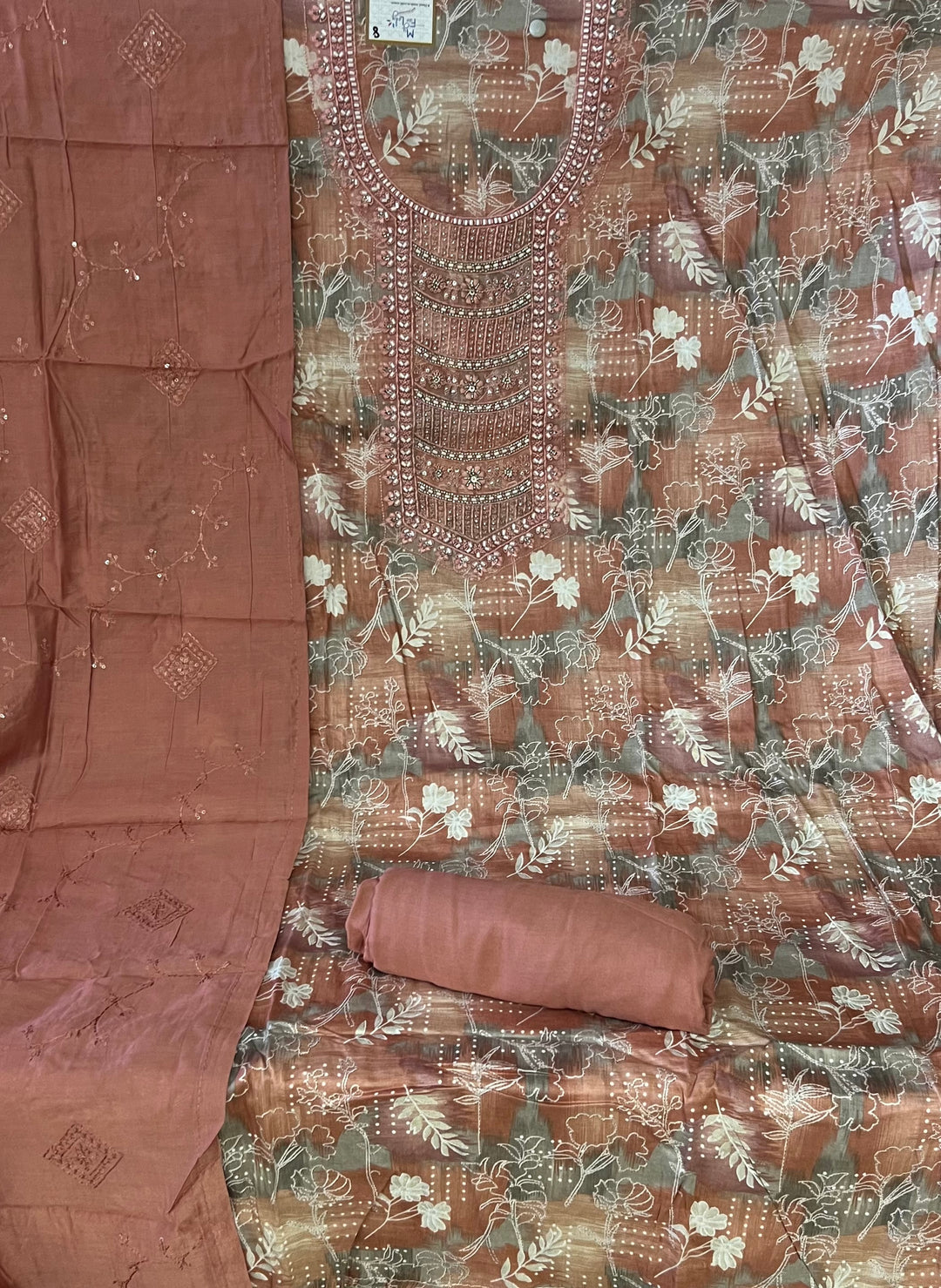 DESIGNER UNSTITCHED DRESS MATERIAL - IKEJ08