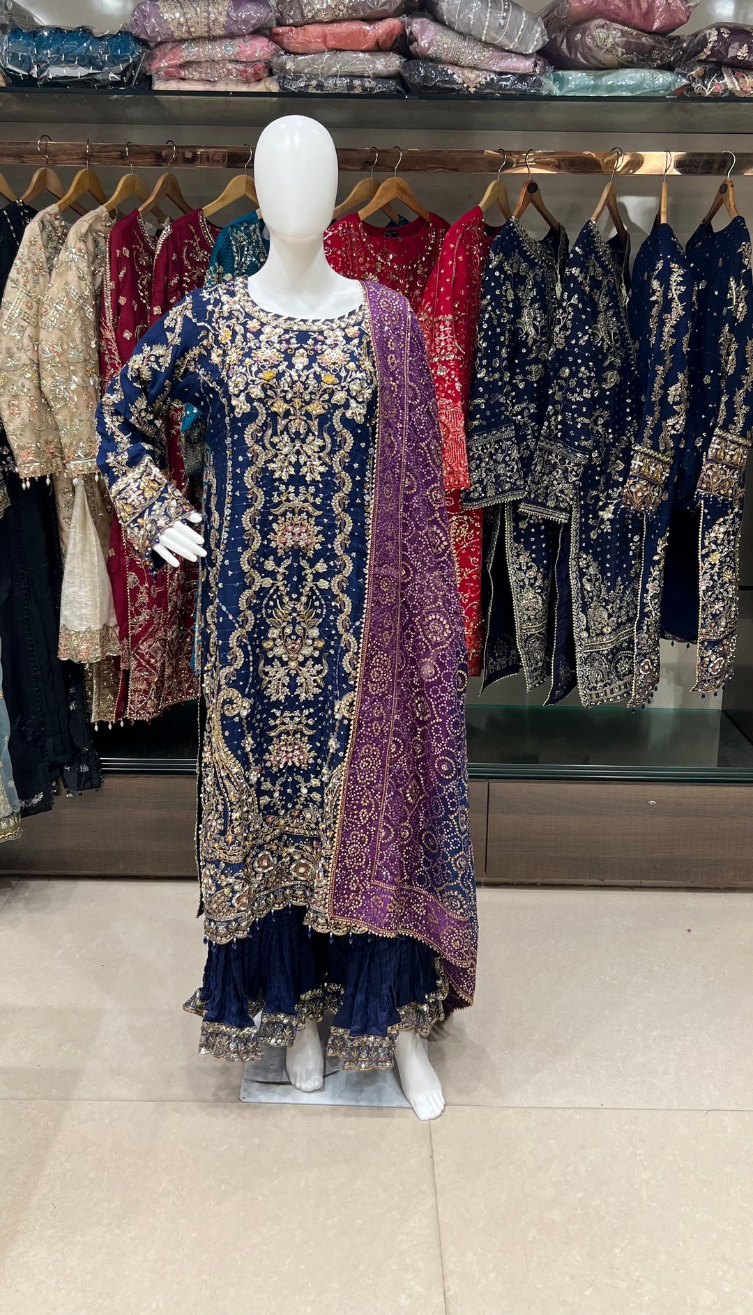 PAKISTANI HANDWORK DESIGNER SUIT - TMF01