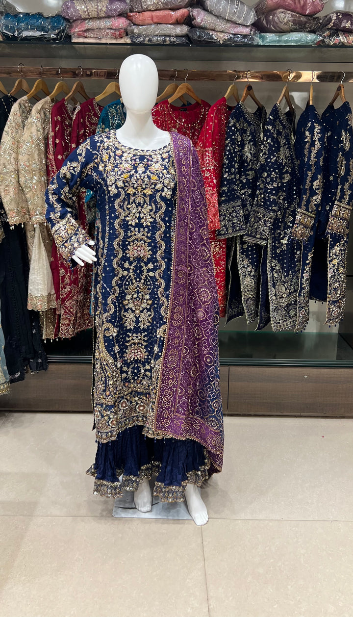 PAKISTANI HANDWORK DESIGNER SUIT - TMF01