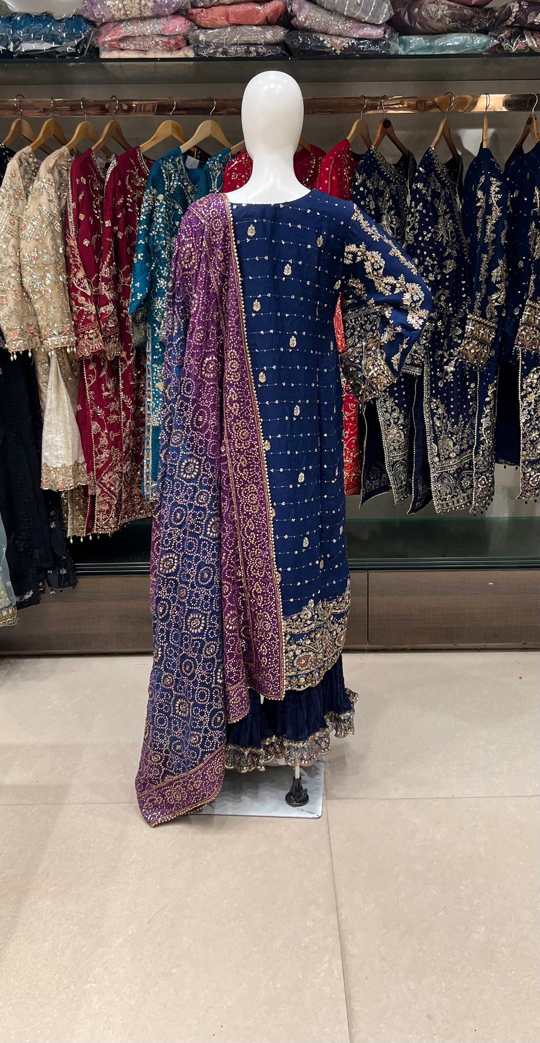 PAKISTANI HANDWORK DESIGNER SUIT - TMF01