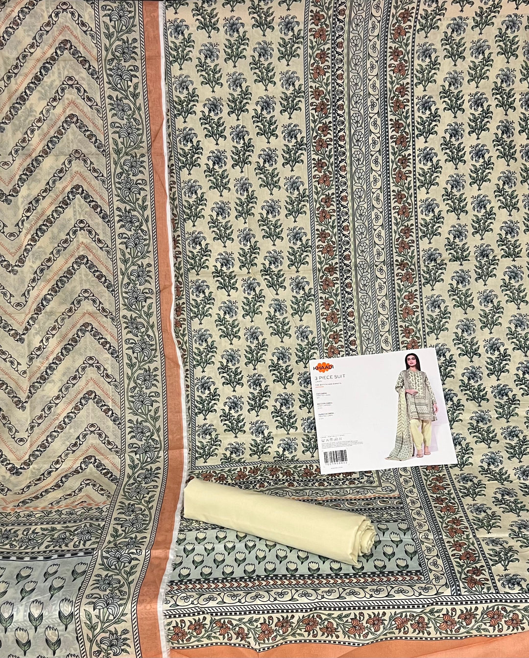 PURE ORIGINAL KHADI LAWN UNSTITCHED MATERIAL- SRH001